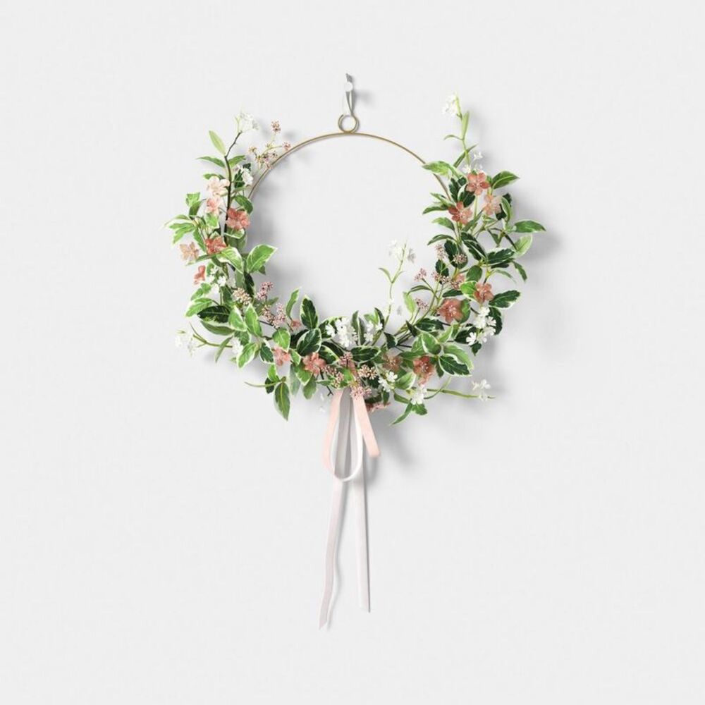 Spring Floral Asymmetrical Wreath - Threshold